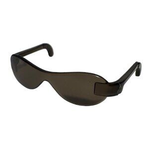 Doll Sunglasses Dark Brown Black Plastic Futuristic Minature